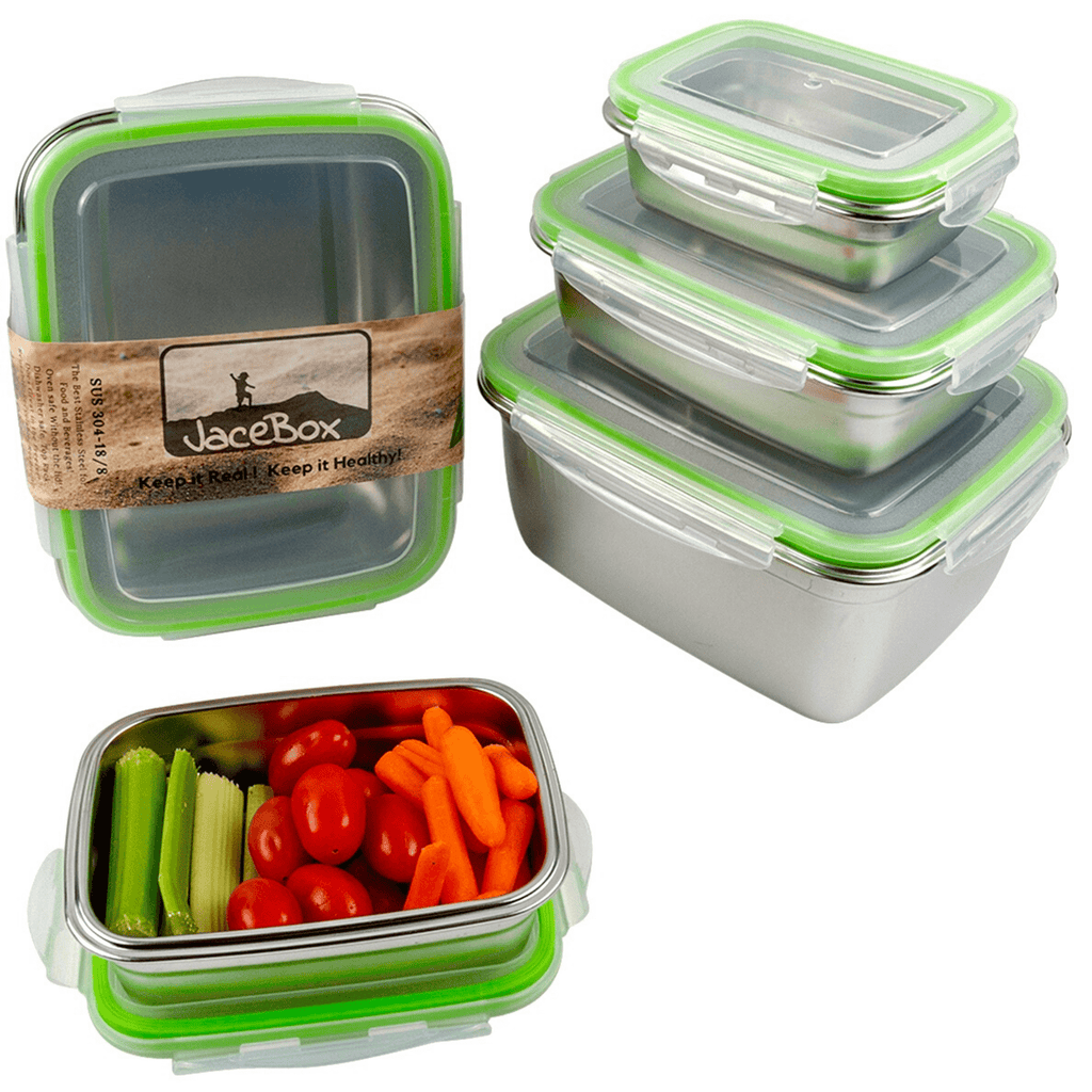 Stainless Steel Food Storage Containers | Leak Proof & Airtight Lids | Set  of 5 Containers BPA Free that are Dishwasher & Freezer Safe