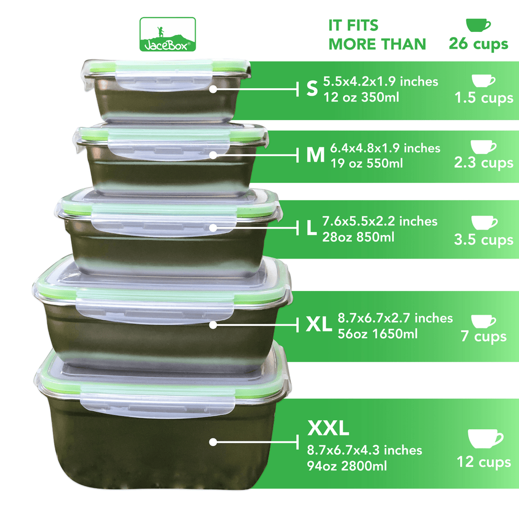 Nuanchu 10 Pcs Stainless Steel Food Storage Containers with Lids Metal Meal  Prep Containers Rectangular Bento Lunch Box Set Leak Proof Airtight for